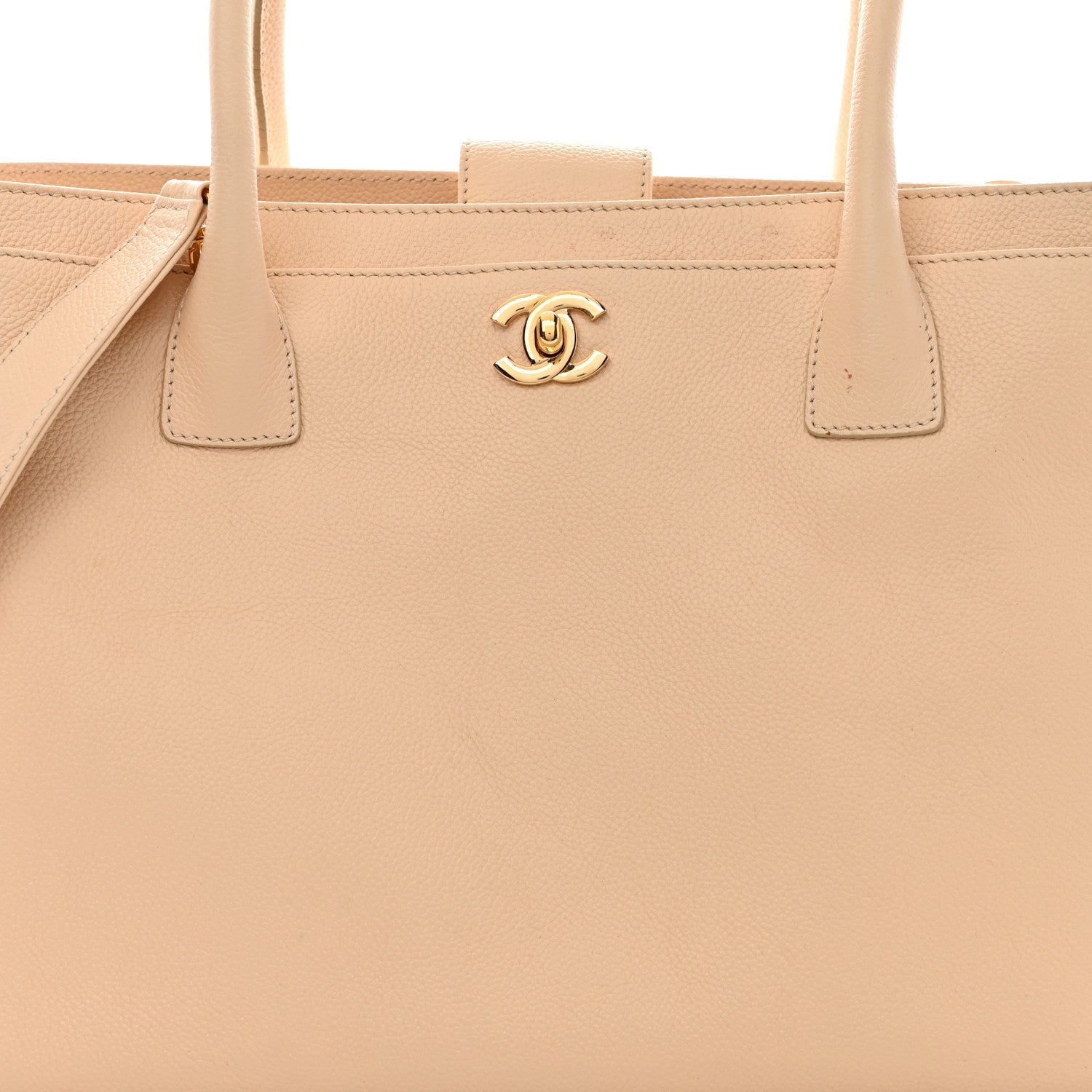 Chanel Calfskin Cerf Executive Shopper Tote Beige 9 of 15