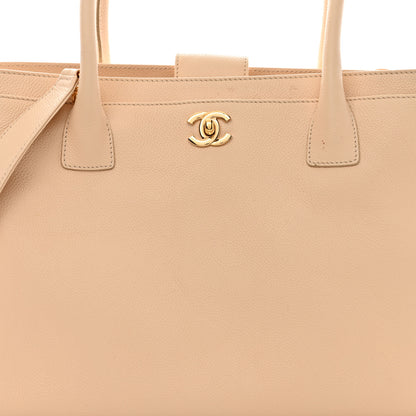 Chanel Calfskin Cerf Executive Shopper Tote Beige 9 of 15