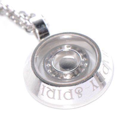 Chopard 18k White Gold Chocolate Diamond Happy Spirit Pendant Necklace 4 of 6