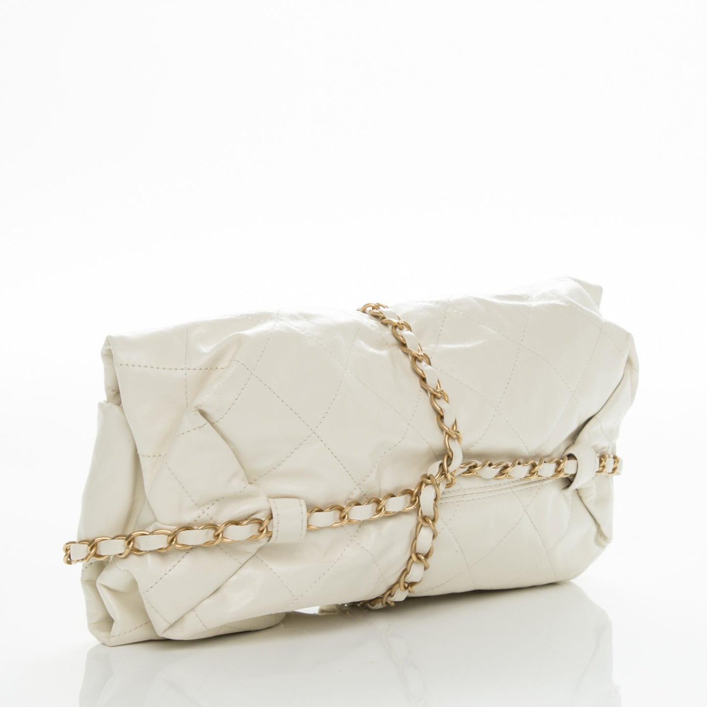 Calfskin Quilted Baluchon White
