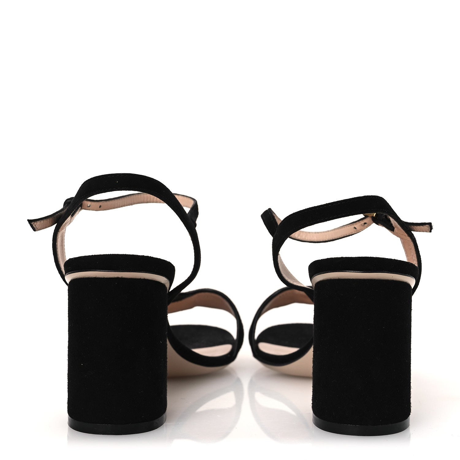 Gucci Kid Scamosciato GG Marmont Ankle Wrap 75mm Sandals 37 Black 6 of 9