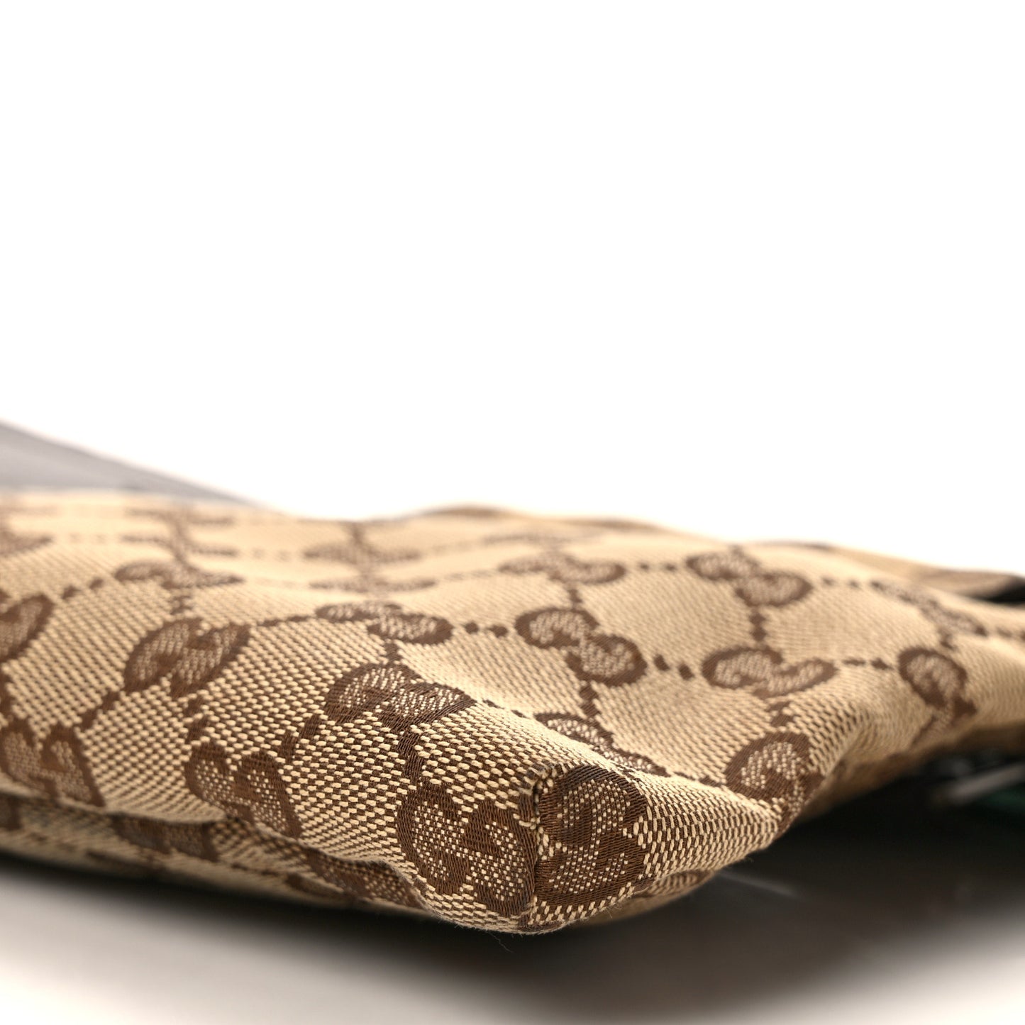 GG Monogram Web Double Pocket Belt Bag Dark Brown