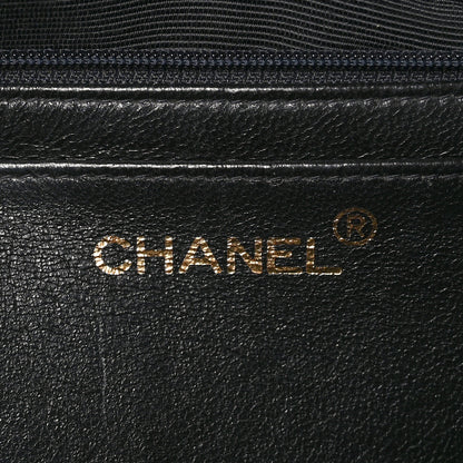 Chanel Caviar Chevron Quilted Jumbo Single Flap Black 8 of 10