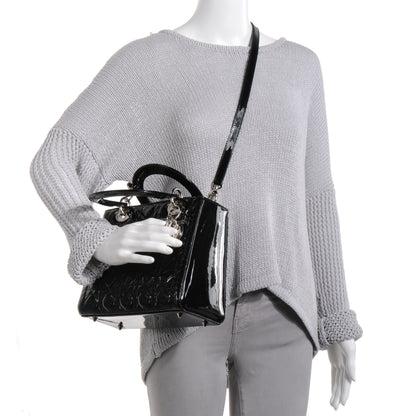 Christian Dior Patent Cannage Medium Lady Dior Black 2 of 8