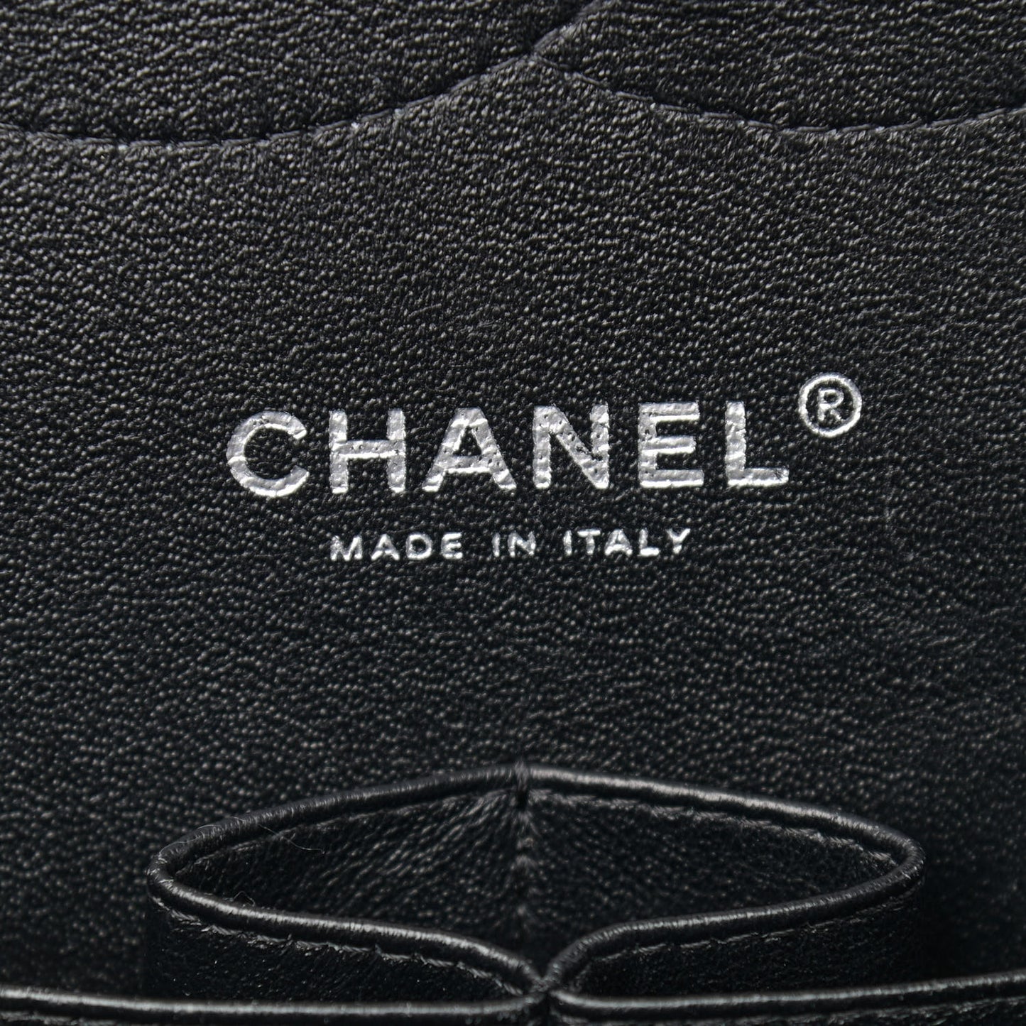 Patent Quilted Jumbo Double Flap Black