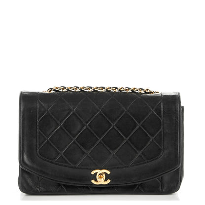 Chanel Lambskin Quilted Medium Single Flap Black 1 of 6