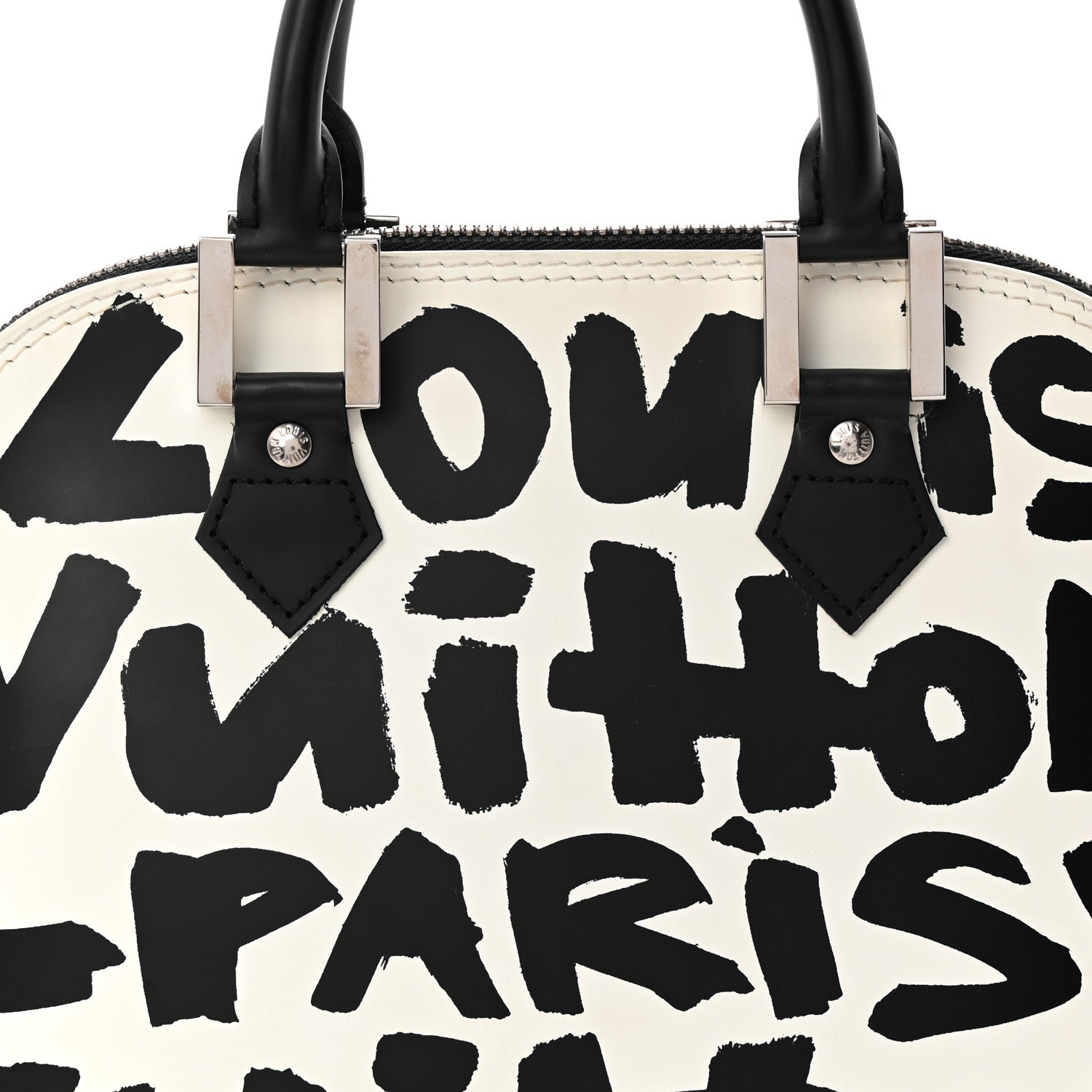 Louis Vuitton Graffiti Alma MM Black 7 of 11