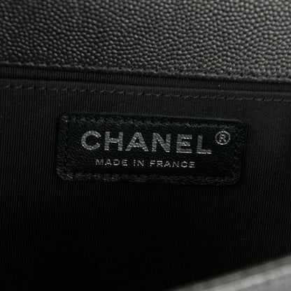 Chanel Caviar Quilted Medium Boy Flap So Black 8 of 9