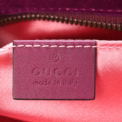 Gucci Velvet Matelasse Small GG Marmont Chain Shoulder Bag Cyclamen 5 of 9