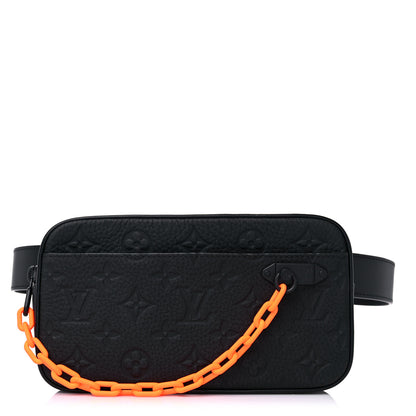 Louis Vuitton Taurillon Monogram Uniformes Solar Ray Soft Pochette Volga Belt Bag Black 1 of 11