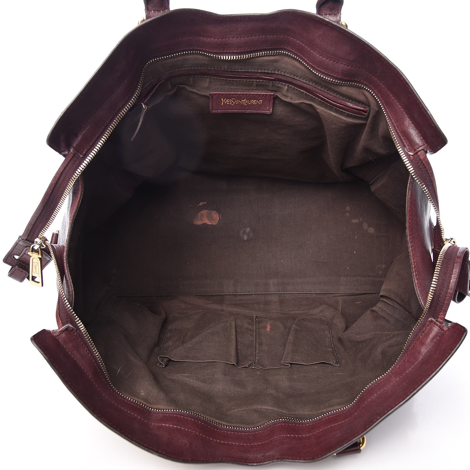 Saint Laurent Sheepskin Large Cabas ChYc Plum 5 of 23