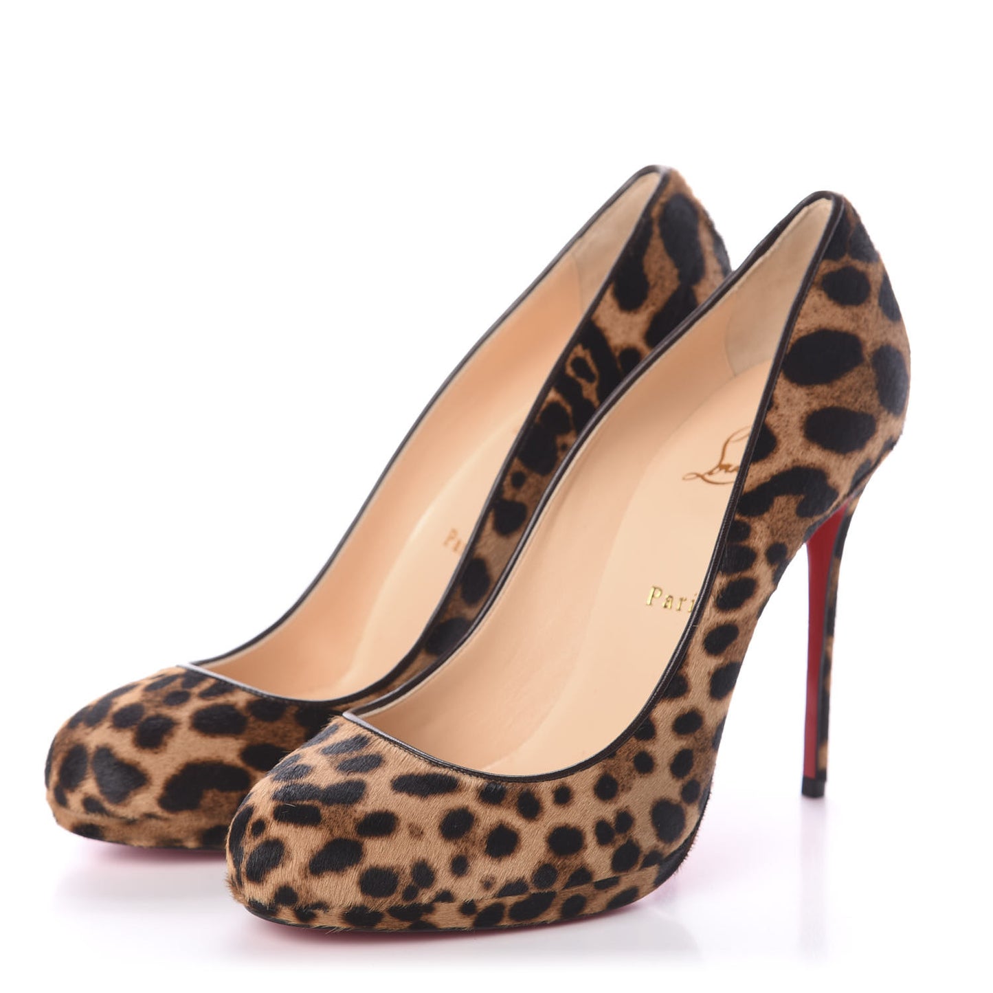 Calf Hair Leopard Print Filo 120 Pumps 40.5 Leopard Black