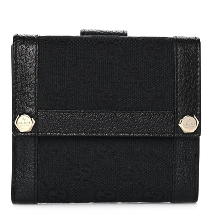 Gucci Monogram Charmy French Flap Wallet Black 1 of 10