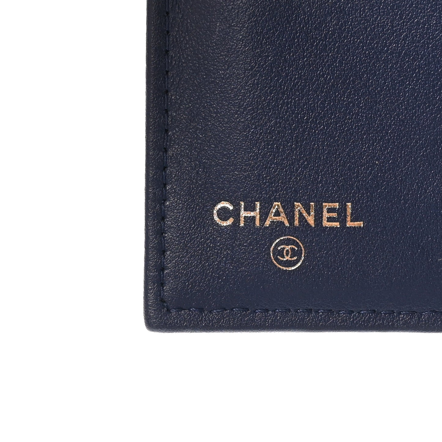 Caviar Quilted Medium Boy Flap Wallet Navy Blue