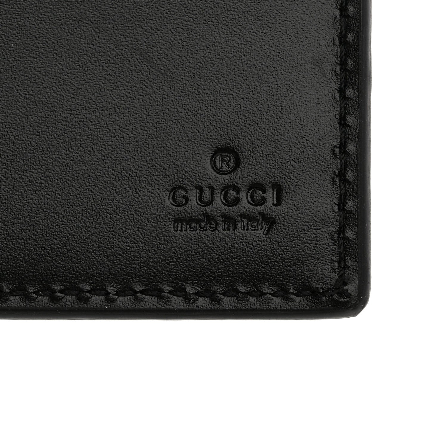 Gucci Guccissima Signature Dorian Bi-Fold Wallet Black 6 of 9
