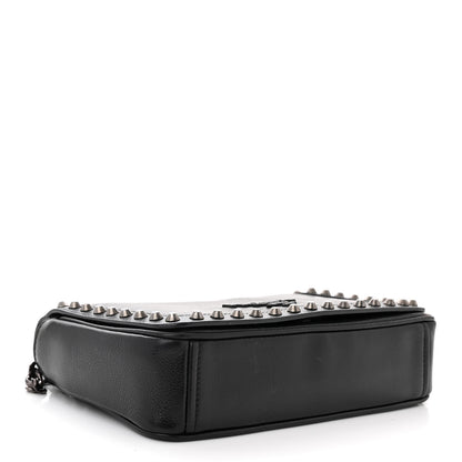 Prada Glace Calfskin Studded Crossbody Black Black 4 of 11