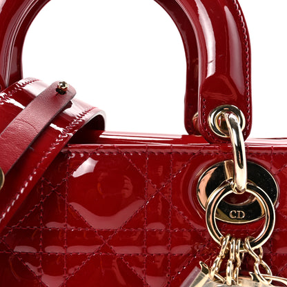 Christian Dior Patent Cannage Small My ABCDior Lady Dior Cherry Red 7 of 9