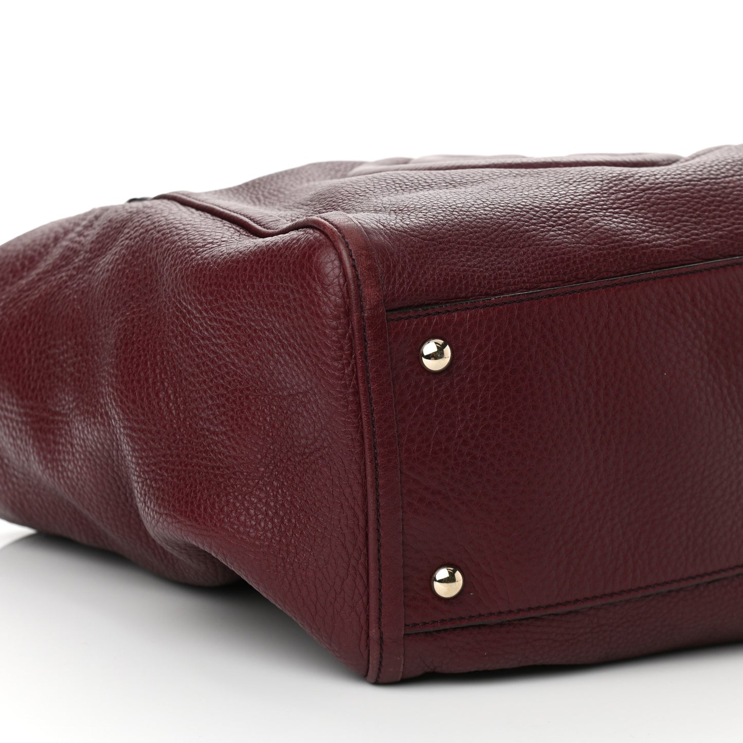 Pebbled Calfskin Medium Soho Shoulder Bag Bordeaux