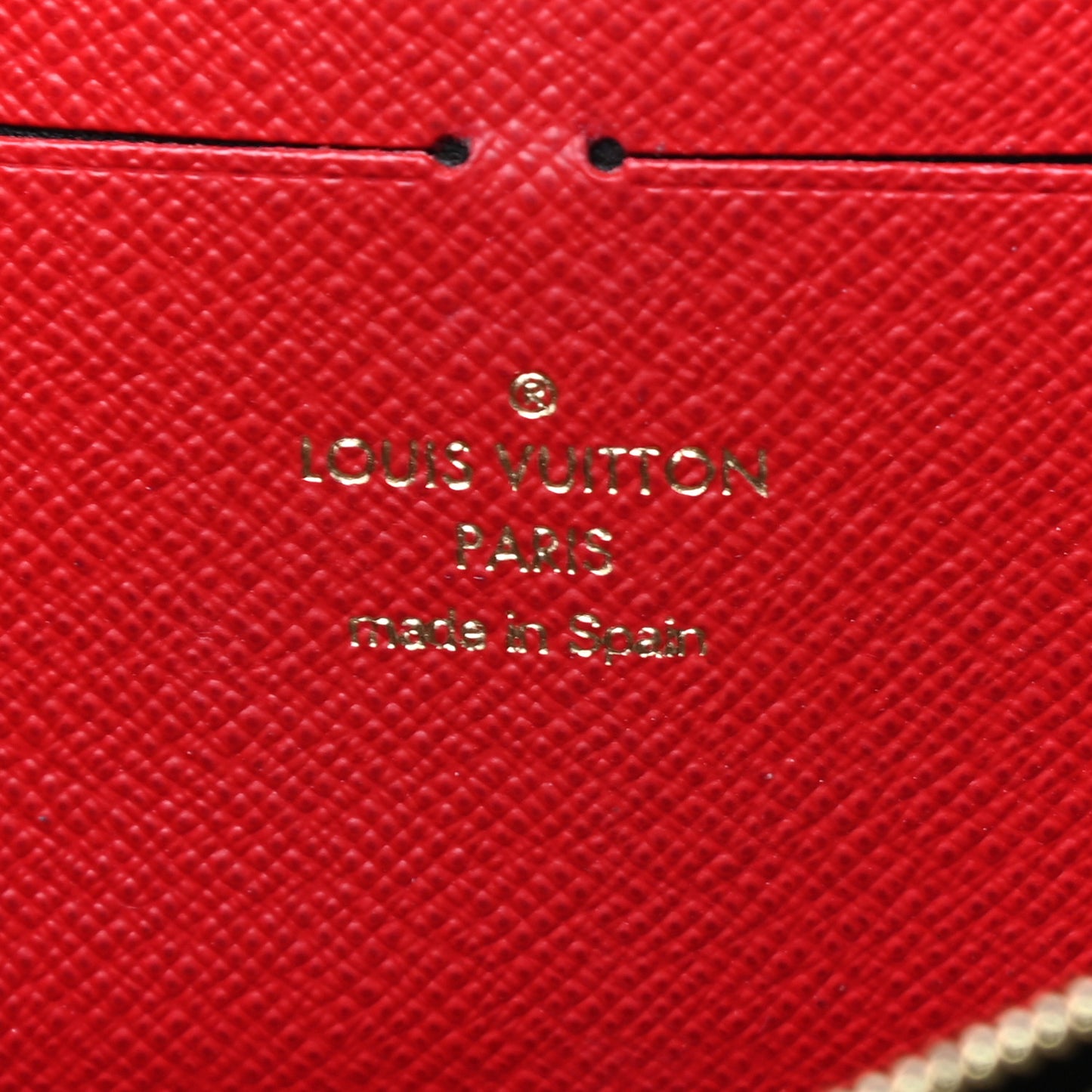Damier Ebene Clemence Wallet Cherry