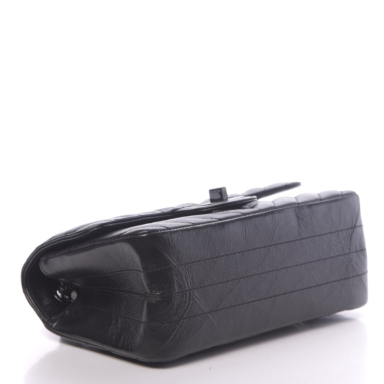Chanel Aged Calfskin Chevron Quilted 2.55 Reissue Mini Flap So Black 4 of 10