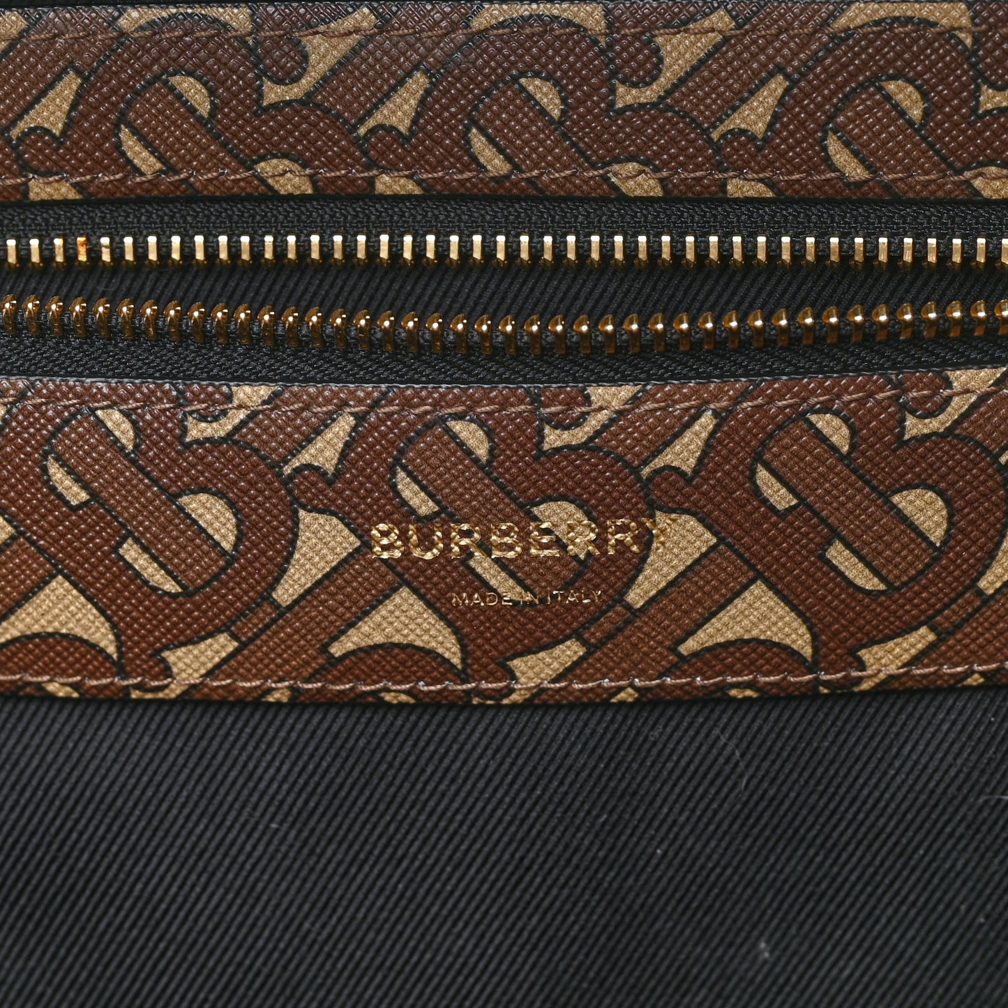 E-Canvas Monogram Stripe Backpack Bridle Brown