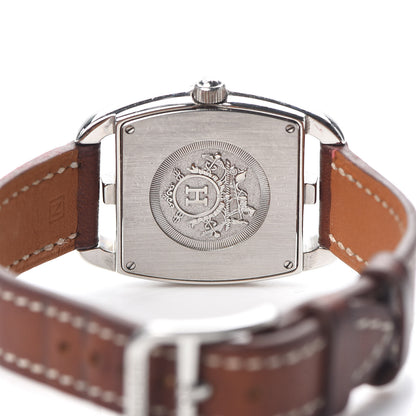 Hermes Stainless Steel Barenia 26mm Cape Cod Tonneau Quartz Watch Fauve 4 of 5