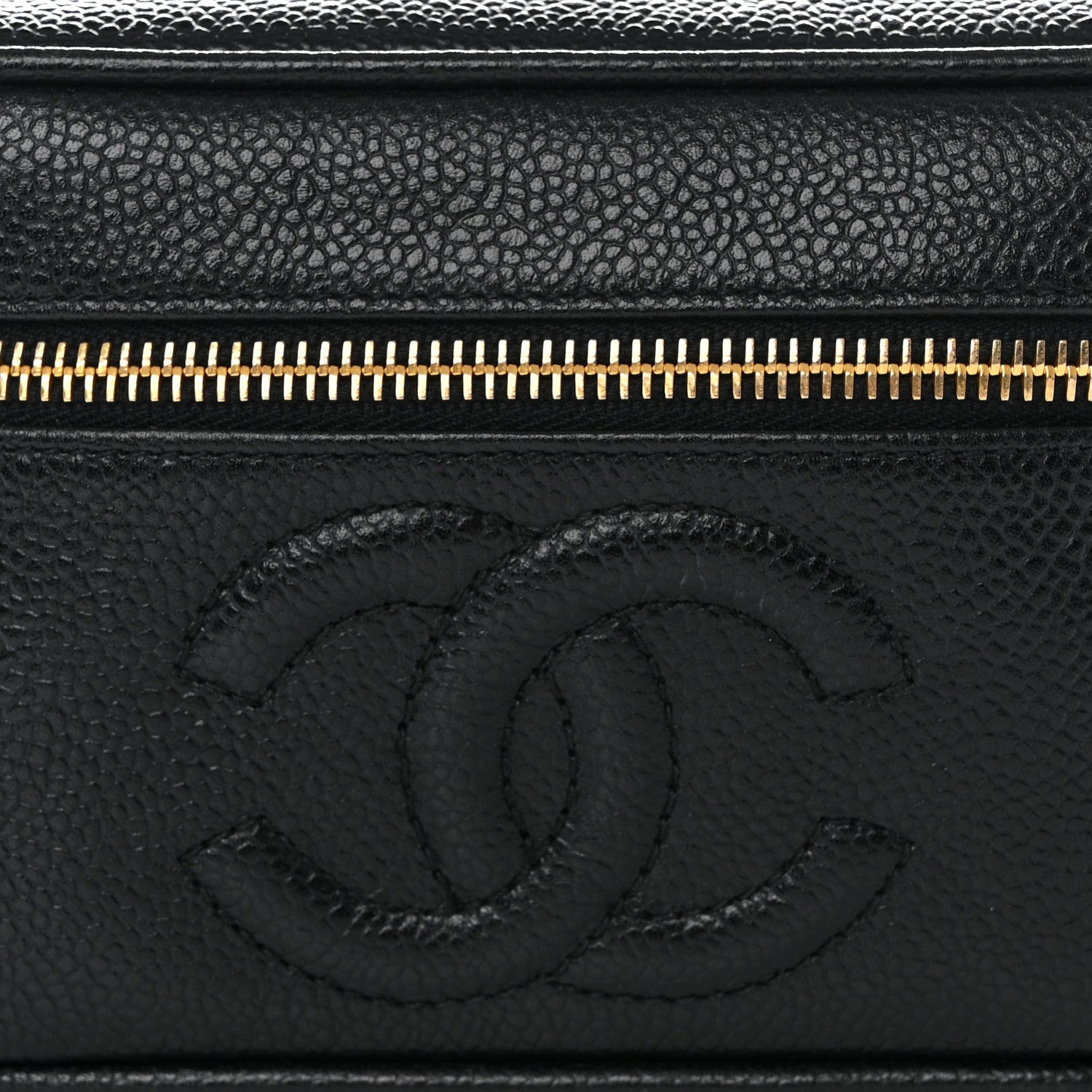 Chanel Caviar CC Vanity Cosmetic Case Black 9 of 11