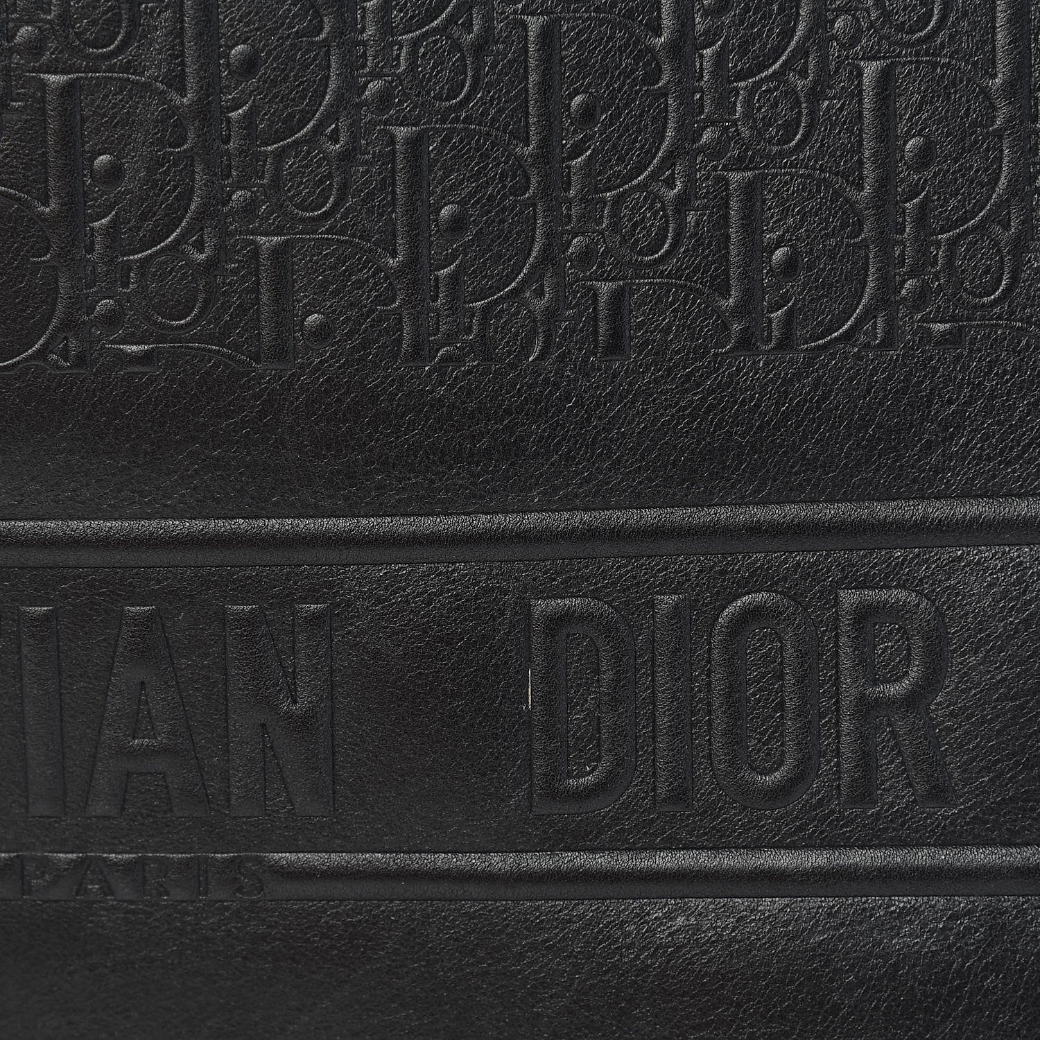 Christian Dior Oblique Calfskin Embossed Book Tote Black 9 of 12