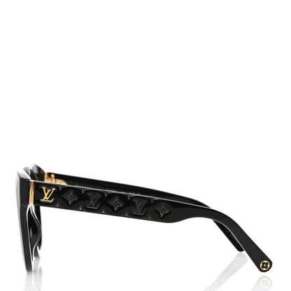Louis Vuitton Acetate LV Empreinte Light Round Sunglasses Z1879W Black 3 of 7