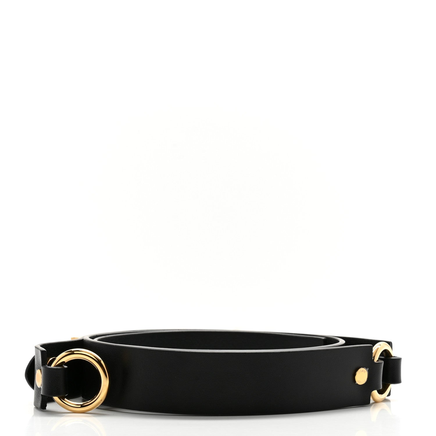 Versace X FENDI Calfskin Fendace Logo Belt 100 40 Black 2 of 8