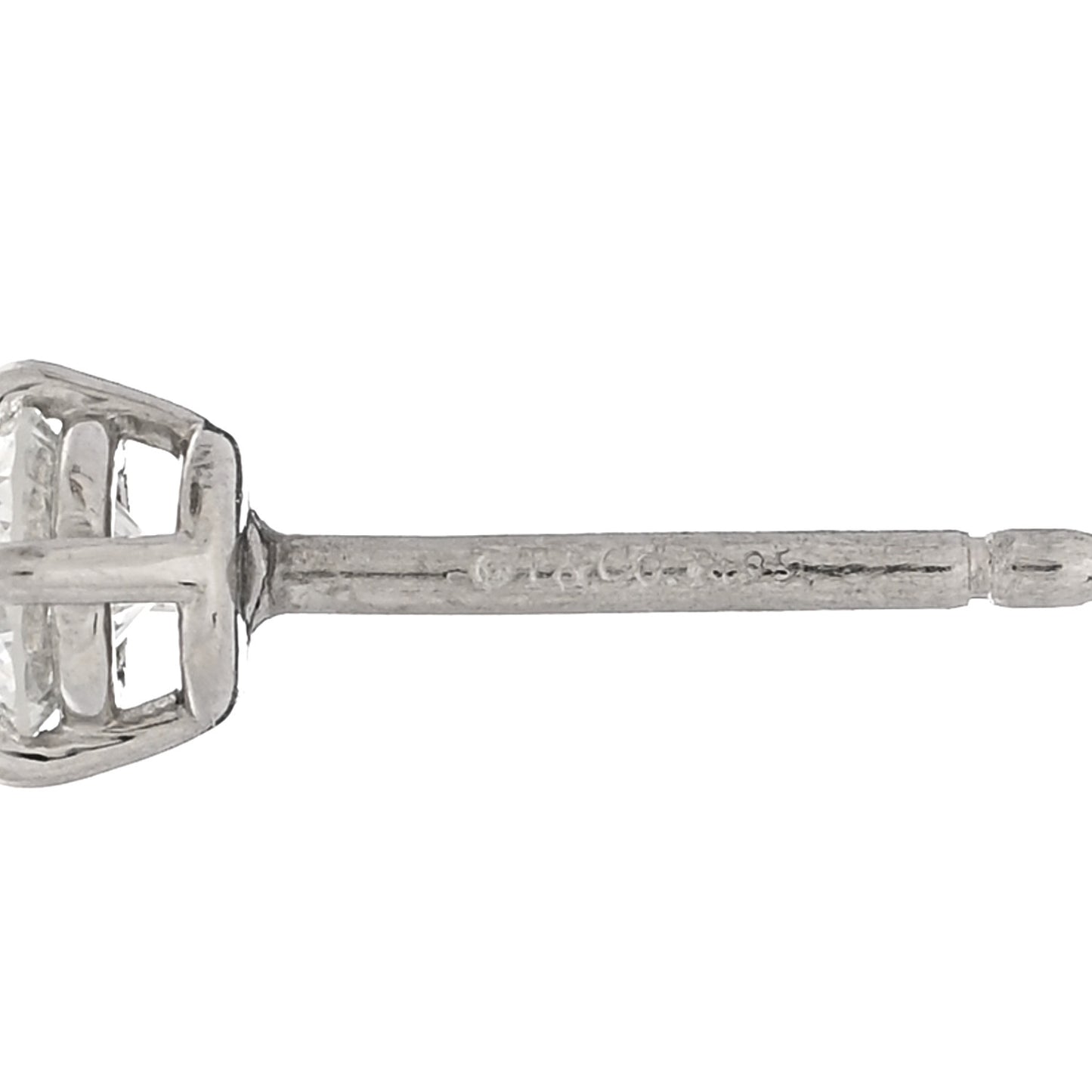 Platinum Diamond .32ctw Solitaire Earrings
