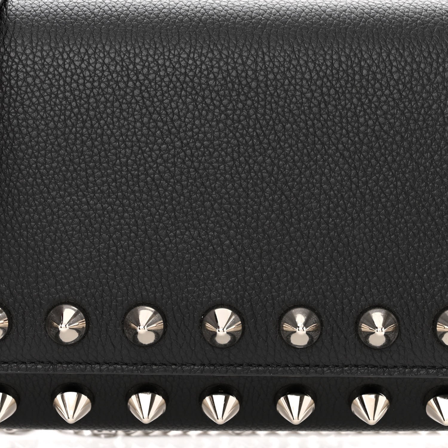 Christian Louboutin Calfskin Empire Maxi Spikes Paloma Clutch Black 8 of 11