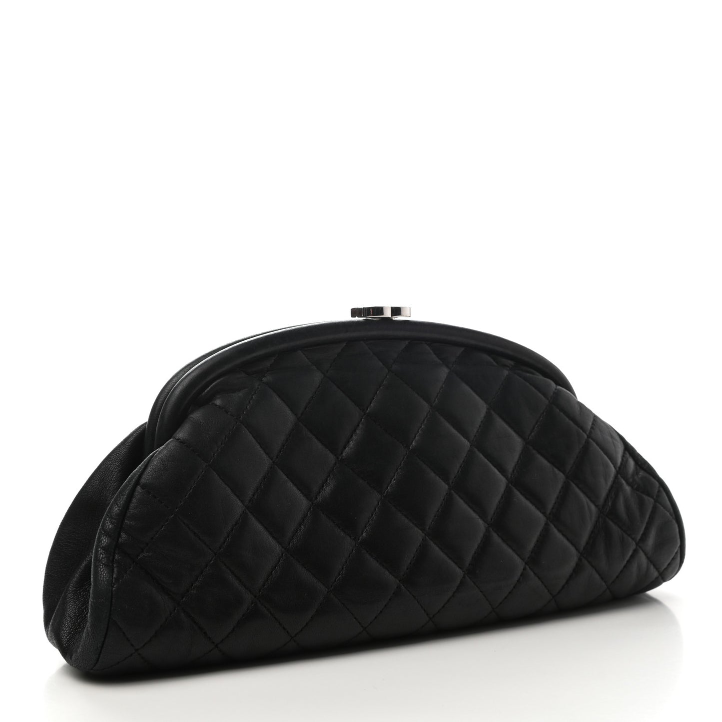 Lambskin Quilted Timeless Clutch Black