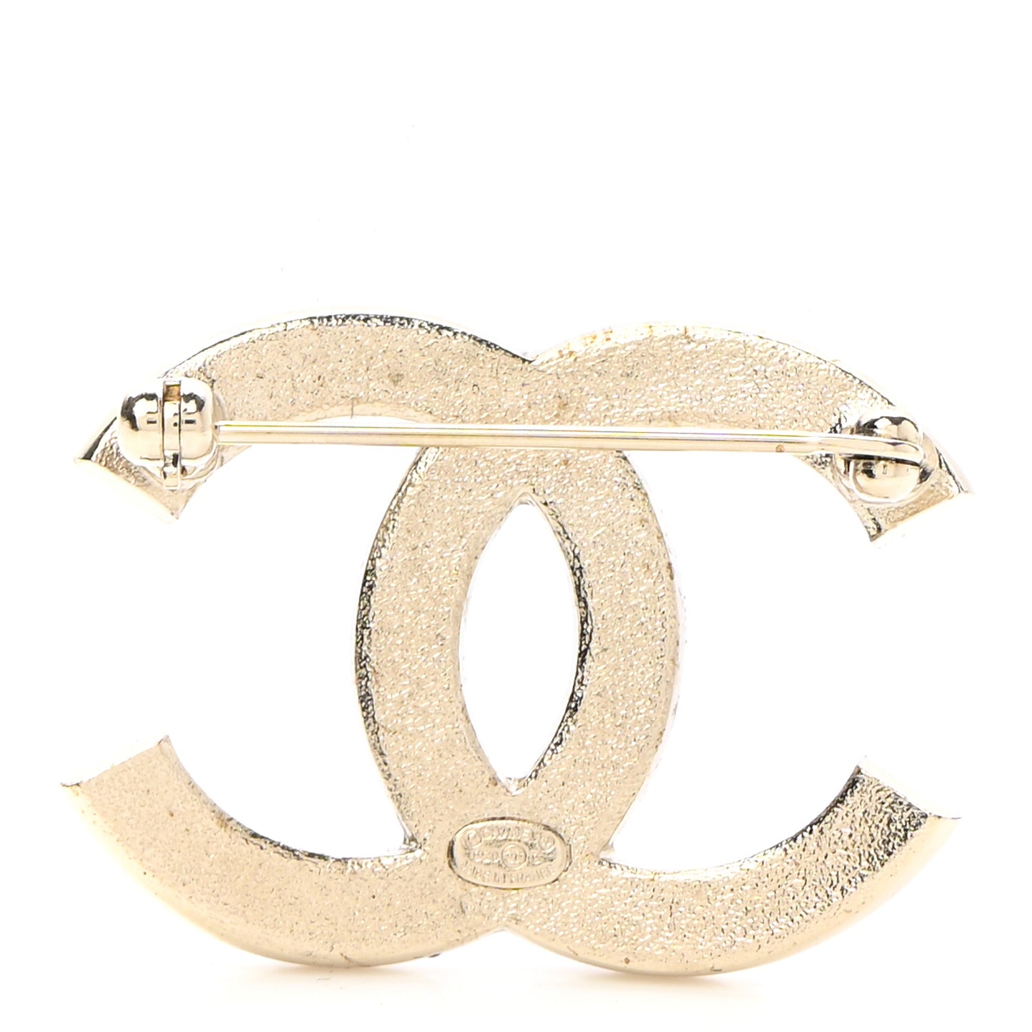 Crystal Palais Garnier CC Brooch Gold
