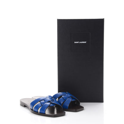 Saint Laurent Calfskin Nu Pied 05 Slide Sandal 36 Blue Majorelle 9 of 9