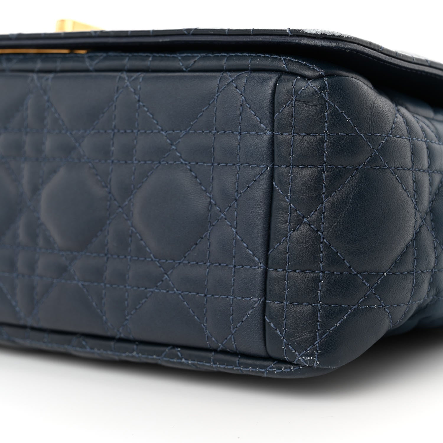 Christian Dior Lambskin Cannage Gradient Large Caro Bag Indigo Blue 10 of 15