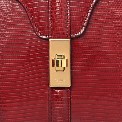 Celine Lizard Small 16 Top Handle Bag Red 7 of 9