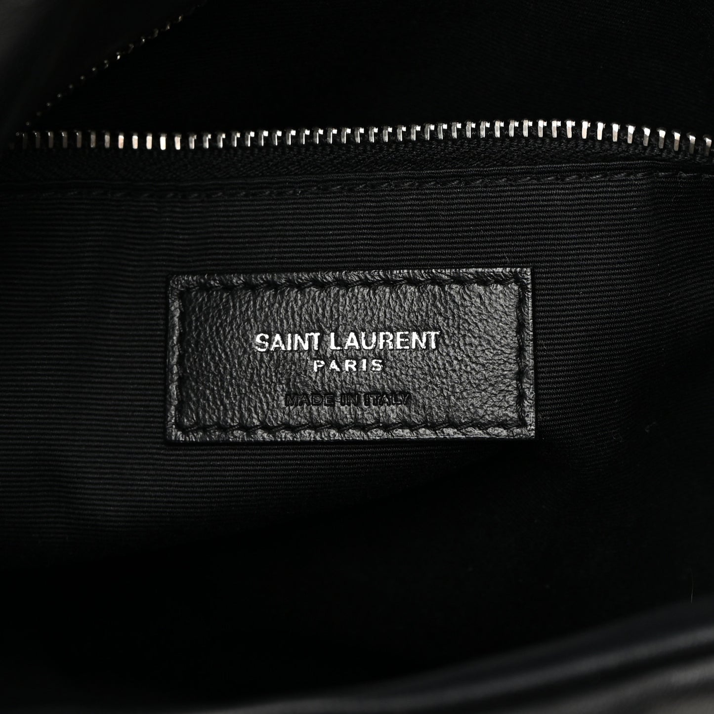 Lambskin Quilted Small Loulou Puffer Monogram Chain Satchel Black