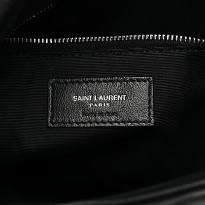 Saint Laurent Lambskin Quilted Small Loulou Puffer Monogram Chain Satchel Black 6 of 14