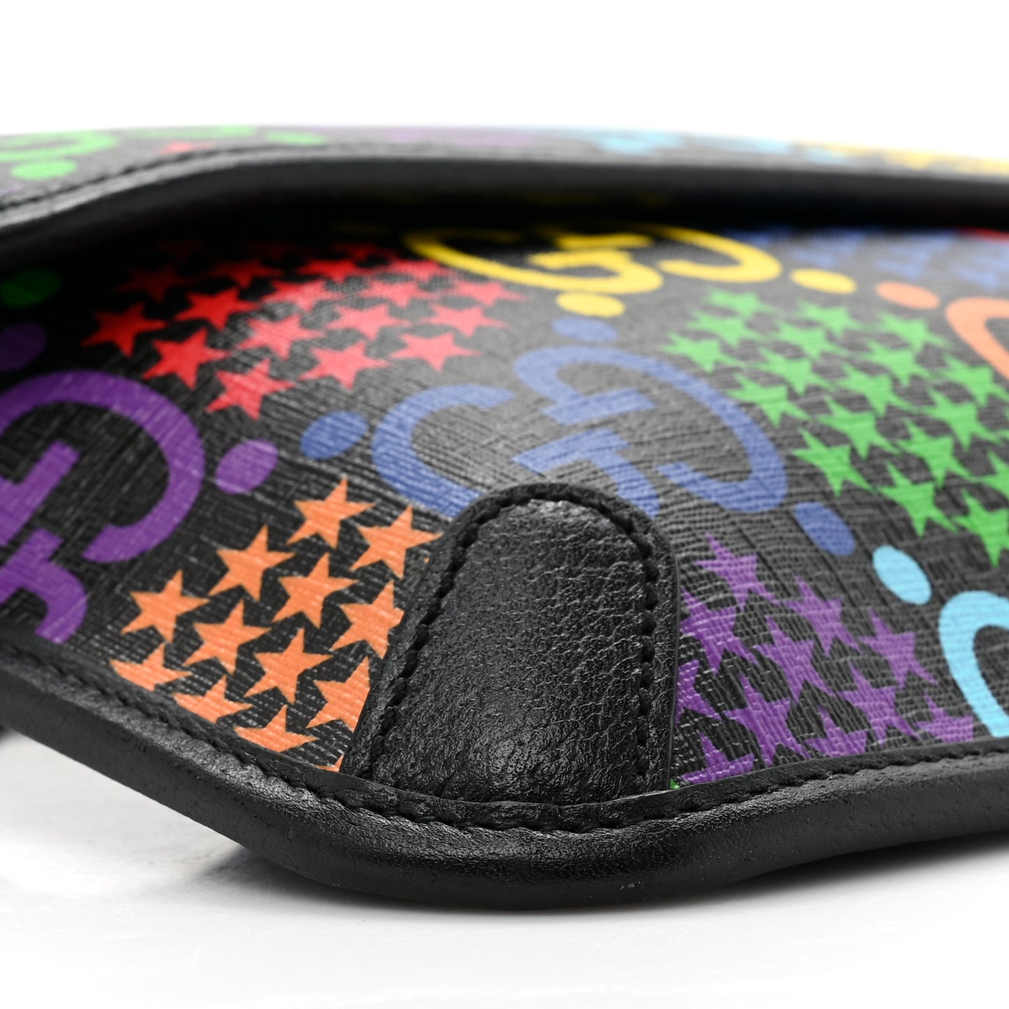 GG Supreme Monogram Psychedelic Slim Belt Bag Black