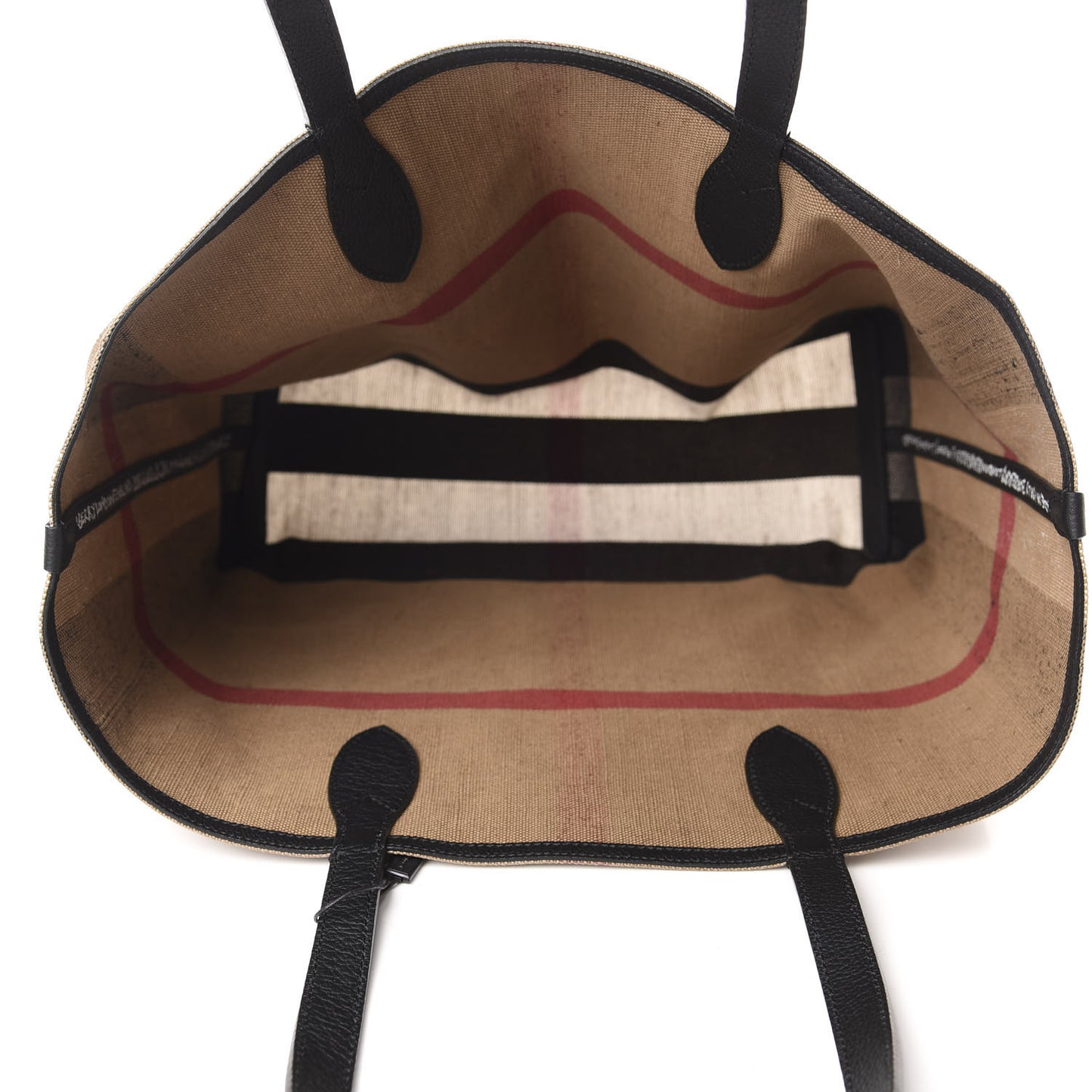 Coated Canvas Mega Check Medium Doodle Tote Black