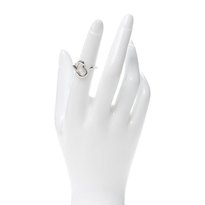 Tiffany Sterling Silver Elsa Peretti Open Heart Ring 53 6.5 2 of 4
