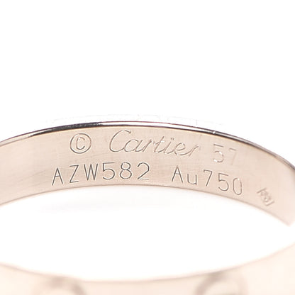 Cartier 18K White Gold 3.5mm LOVE Wedding Band Ring 57 8 4 of 5