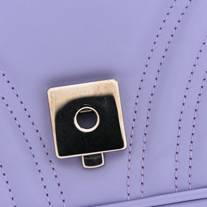 Gucci Calfskin Matelasse Small GG Marmont Shoulder Bag Lapis 12 of 12