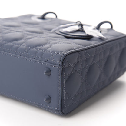 Christian Dior Ultra Matte Calfskin Cannage Small My ABCDior Lady Dior Dark Denim Blue 7 of 11