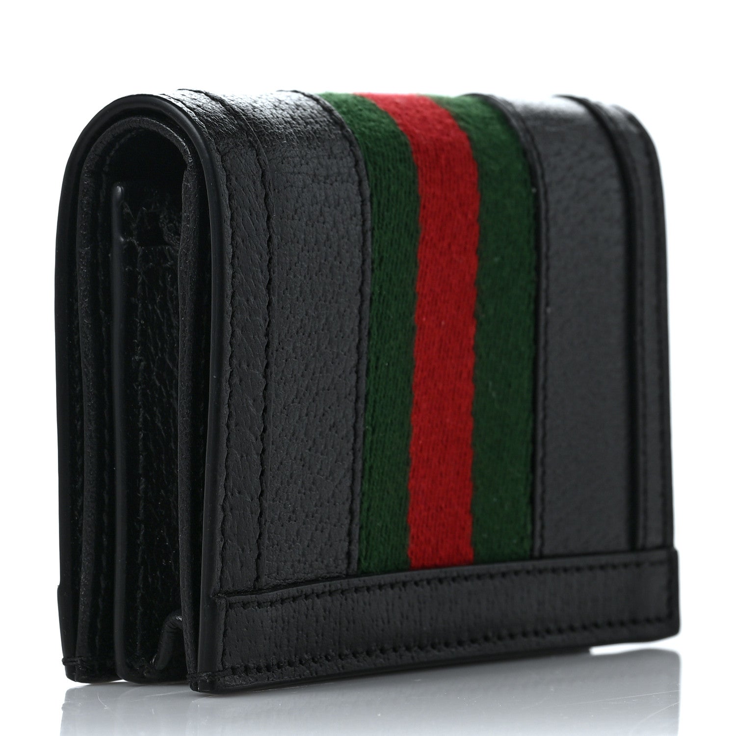 Gucci Calfskin Web Ophidia Card Case Black 3 of 9