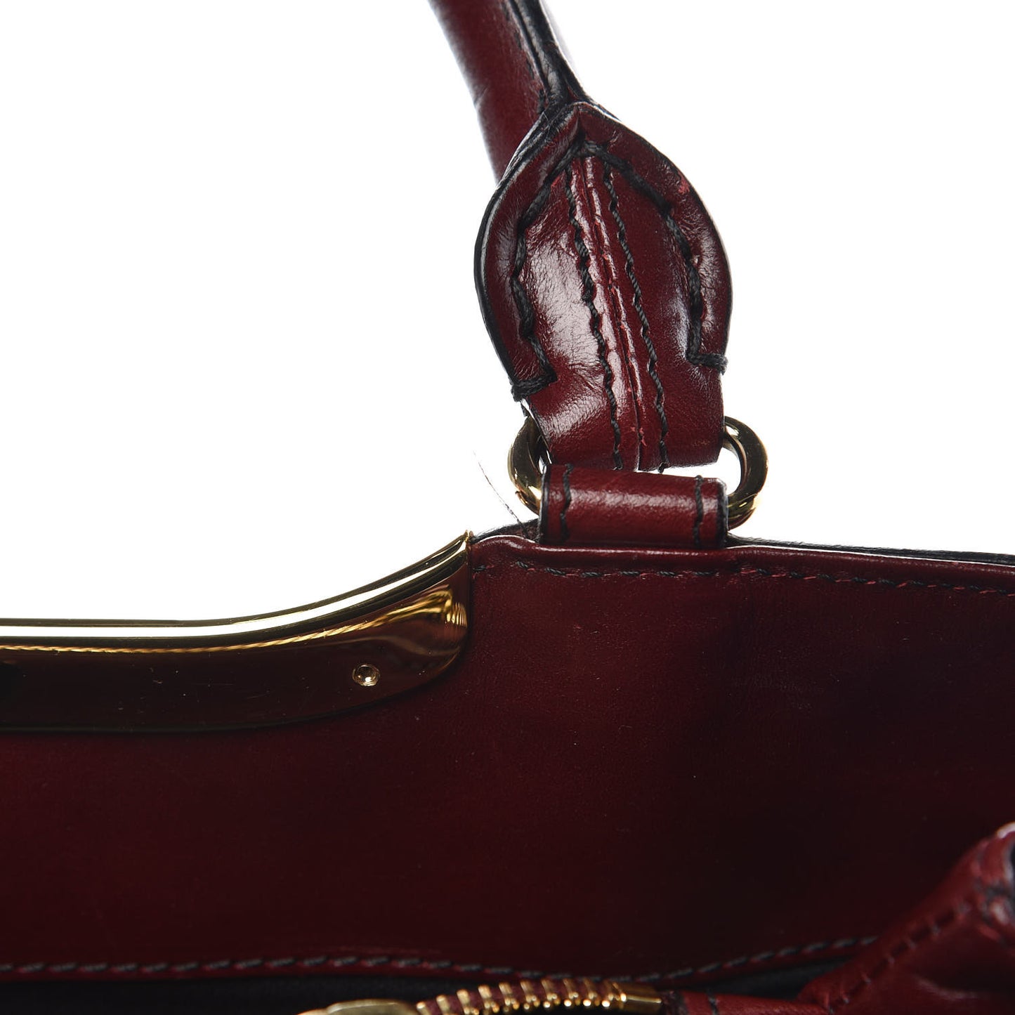 House Check Tote Burgundy