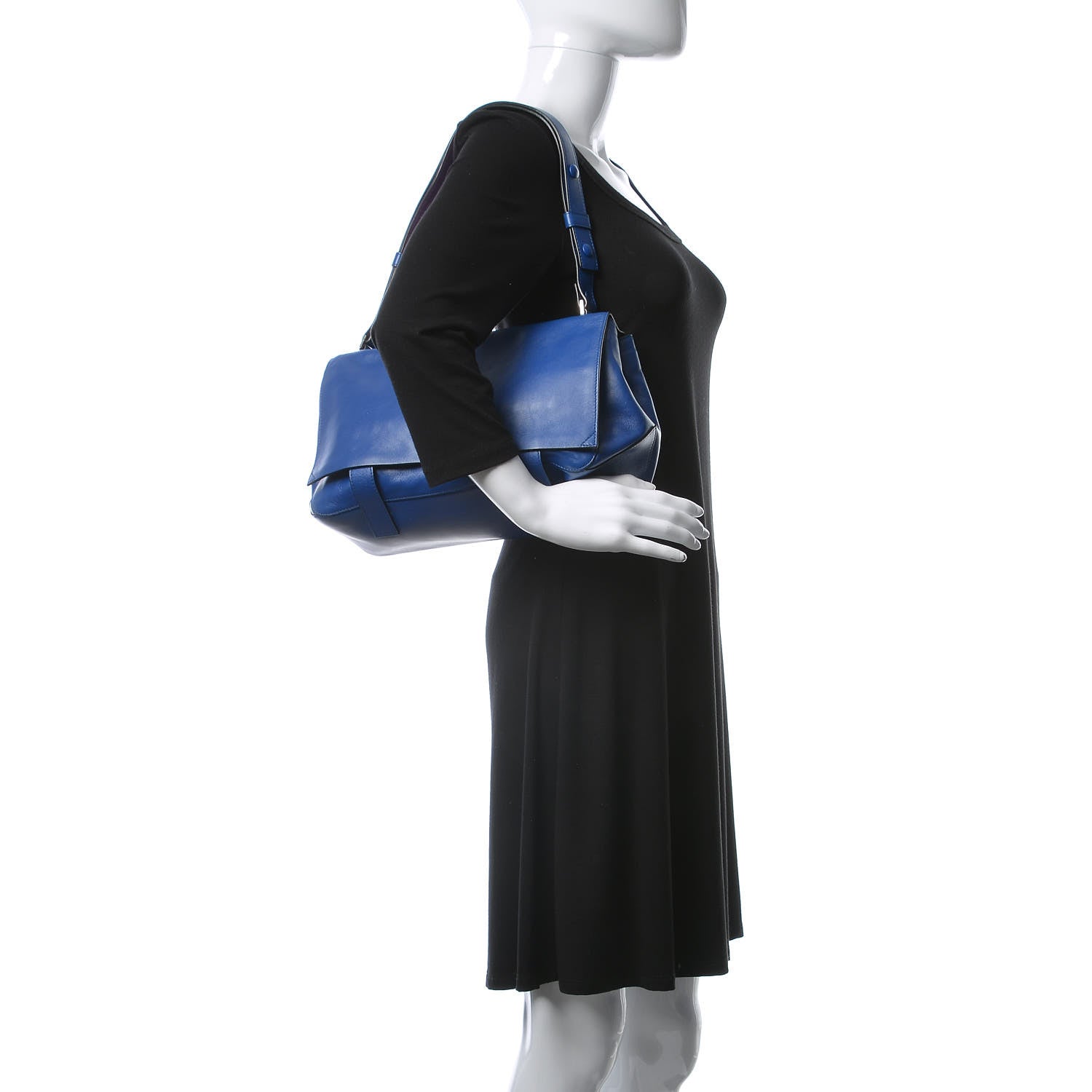 Proenza Schouler Calfskin Double Sided PS Courier Bag Royal Blue Veruca Salt 2 of 18
