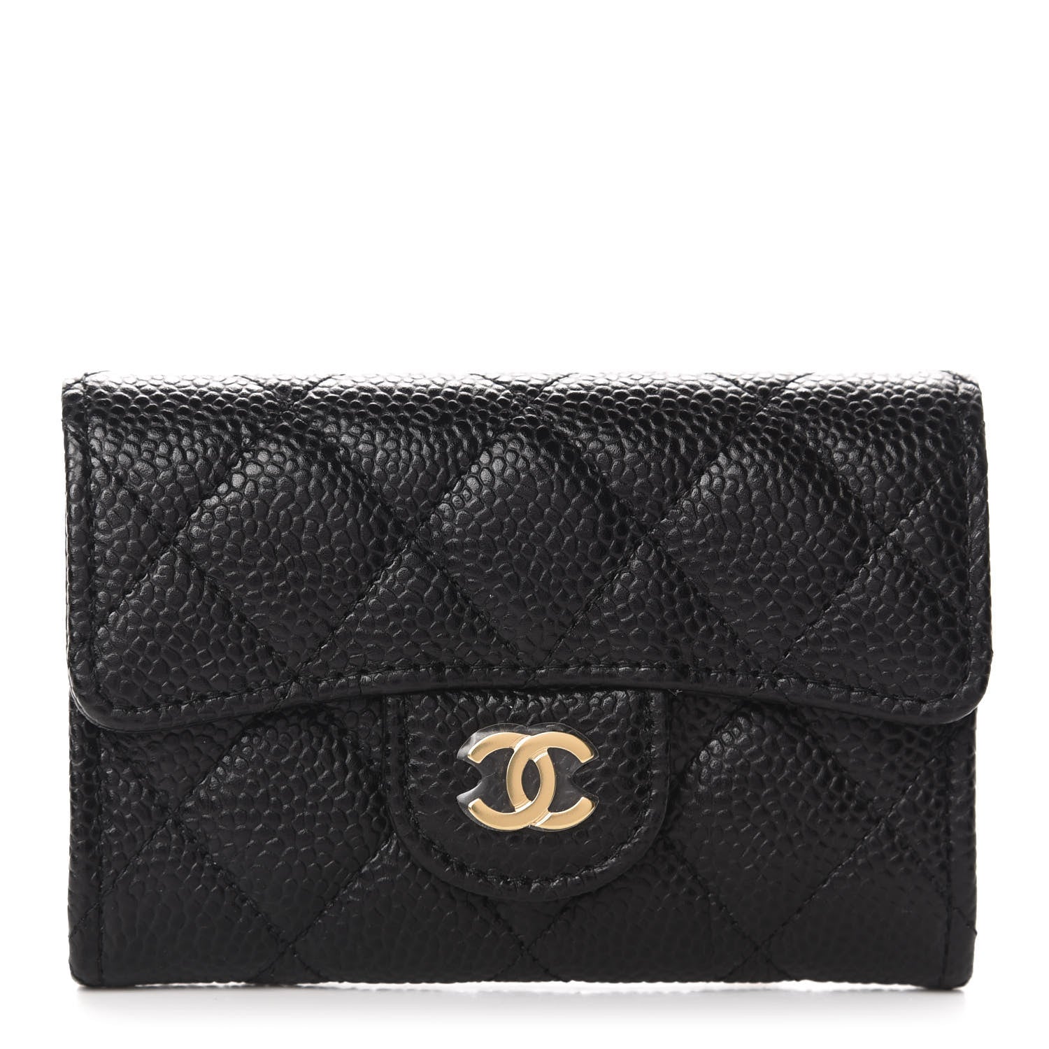Chanel Caviar Quilted Flap Card Holder Black 1 of 9