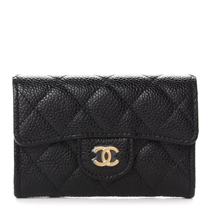 Chanel Caviar Quilted Flap Card Holder Black 1 of 9